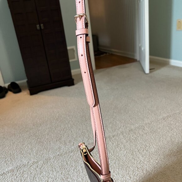 Coach Rowan File Bag, Signature Canvas and Shell Pink Trim - Picture 6 of 7